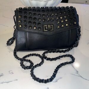 Steve Madden Black Studded Crossbody Bag